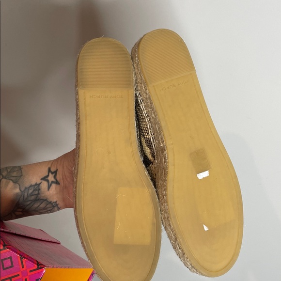 Tory Burch | Women’s Ines Snake Print Platform Espadrilles Desert Dusk 8.5 - Picture 5 of 7